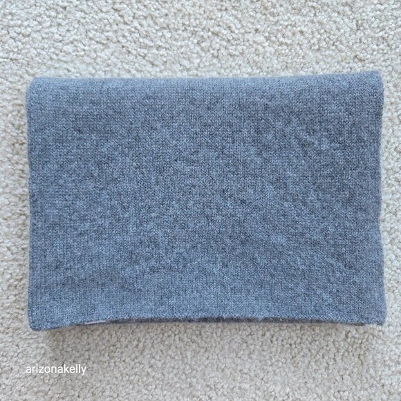 NWOT Cashmere Knit Scarf Grey Lafayette - Picture 10 of 10